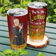 Load image into Gallery viewer, Personalized Lumos Love Quote Travel Tumbler
