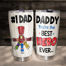 Load image into Gallery viewer, Custom Superhero Dad Tumbler - Personalized Gift for Fathers
