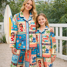 Load image into Gallery viewer, Cute Blue Pup Family Pajama Set - Personalized Gift for All Occasions
