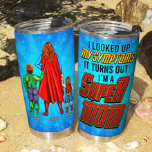 Load image into Gallery viewer, Personalized Super Mom Tumbler - Custom Gift for Mother&#39;s Day Tumbler Cup PopCulturePrints
