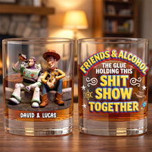 Load image into Gallery viewer, Cheers to Friendship - Personalized Round Glass for Best Friends
