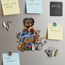 Load image into Gallery viewer, Just a Girl Who Loves Gardening Fridge Magnet - Personalized Gift for Gardeners Fridge Magnet PopCulturePrints
