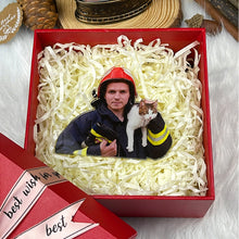Load image into Gallery viewer, Personalized Firefighter Photo Ornament Ornament PopCulturePrints
