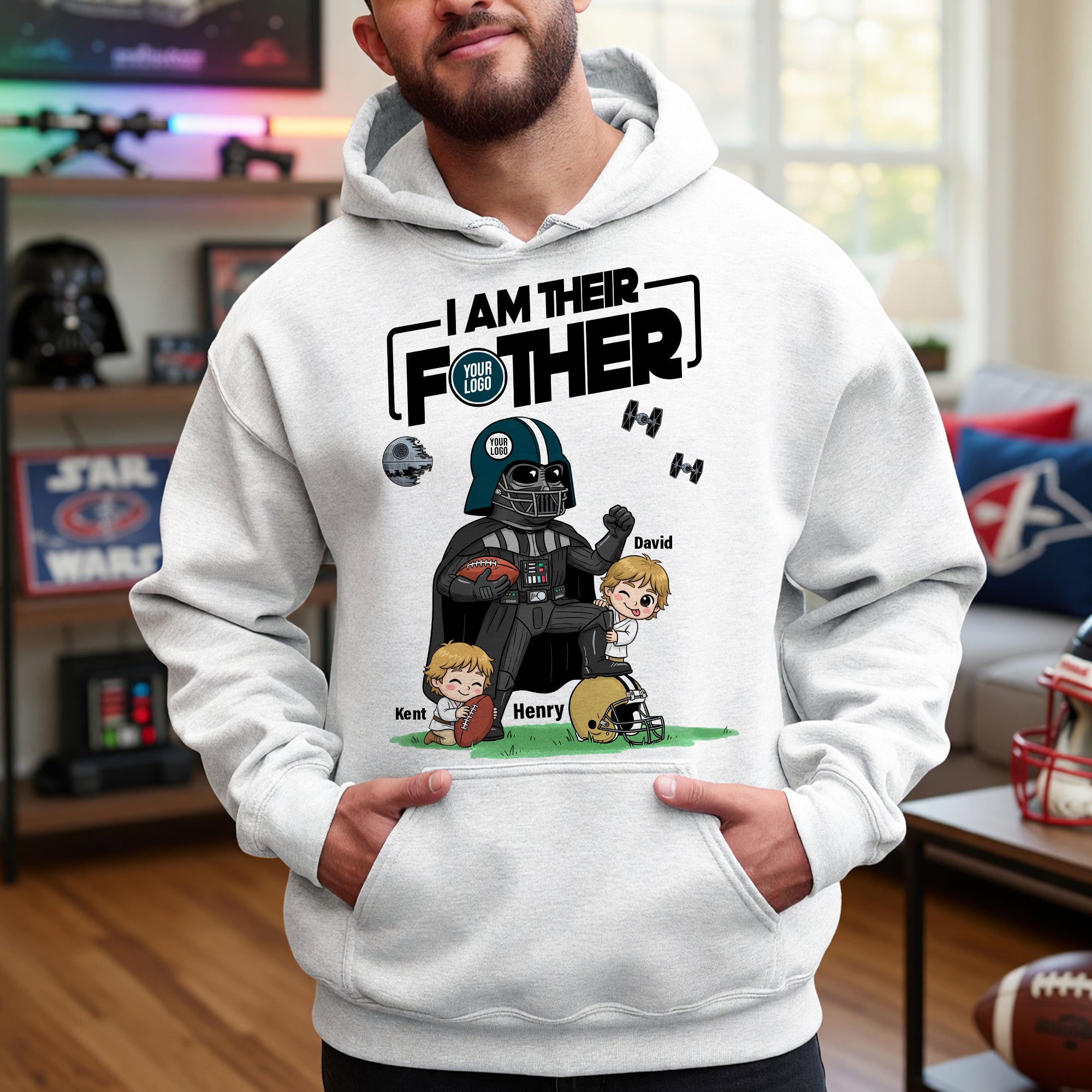 The Best Dad in the Galaxy - Personalized Sport Shirt for Dads and Grandpas Shirts PopCulturePrints