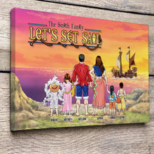 Load image into Gallery viewer, Personalized Family Canvas Print: Let's Set Sail Together Poster &amp; Canvas PopCulturePrints
