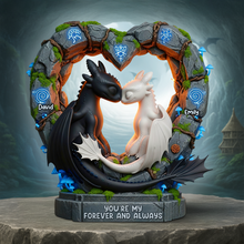 Load image into Gallery viewer, You&#39;re My Forever &amp; Always - Personalized Couples Acrylic Plaque Shaped Plaques PopCulturePrints
