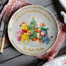 Load image into Gallery viewer, &quot;It’s the Most Wonderful Time of the Year&quot; - Custom Round Plate, Personalized Gift for Families and Friends Ceramic Round Plate PopCulturePrints
