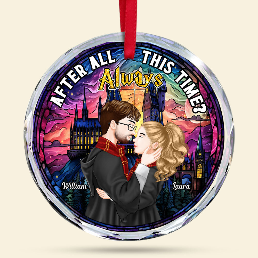 Customizable Magic-Themed Couple Christmas Ornament