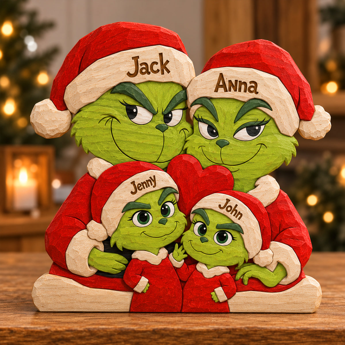 Festive Trouble Family Acrylic Plaque - Personalized Gift For Family 05NATN070926 Shaped Plaques PopCulturePrints