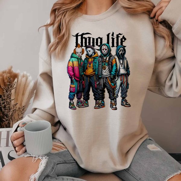 Horror Fan Halloween Thug Life T-Shirt