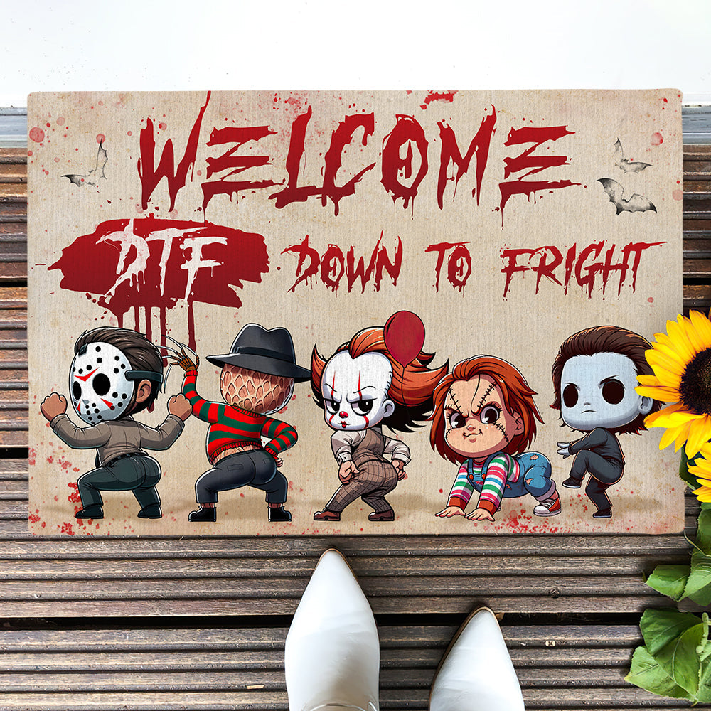 Welcome DTF Horror Characters Doormat