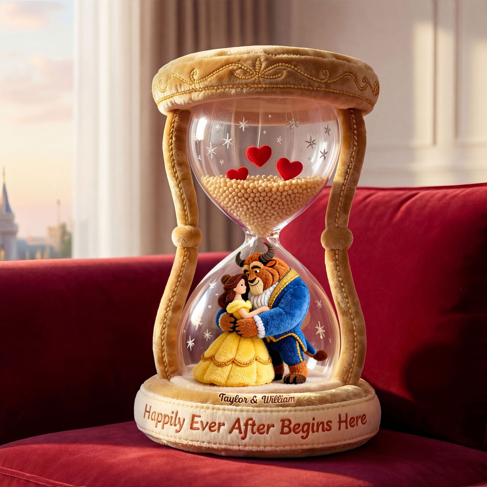 Cherished Moments in Fairy Tales - Personalized Romantic Pillow for Couples Pillow PopCulturePrints