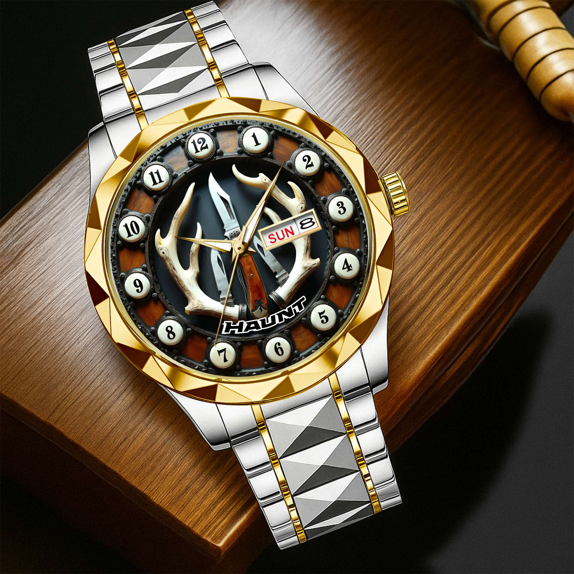 "Embrace the Hunt!" - Personalized Men's Watch for Passionate Hunters Men's Watch PopCulturePrints