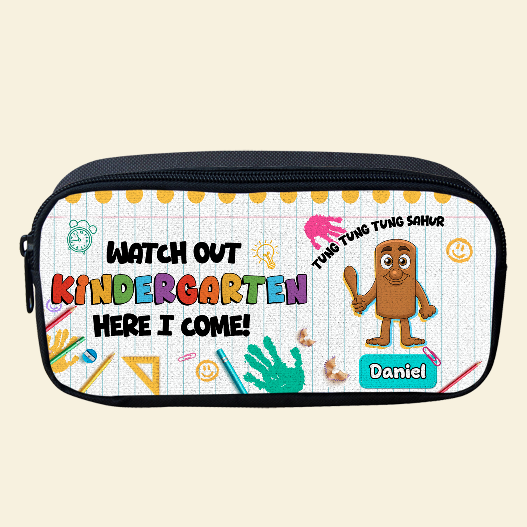 Watch Out 5th Grade! Personalized Funny Character Pencil Case for Kids Pencil Case PopCulturePrints