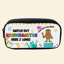 Load image into Gallery viewer, Watch Out 5th Grade! Personalized Funny Character Pencil Case for Kids Pencil Case PopCulturePrints
