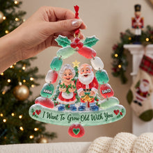 Load image into Gallery viewer, I Want To Grow Old With You - Personalized Mischievous Old Couple Acrylic Ornament - Unique Gifts for Couples
