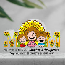 Load image into Gallery viewer, Personalized Mom Acrylic Plaque with Sunflower Design - Heartfelt Gift Shaped Plaques PopCulturePrints
