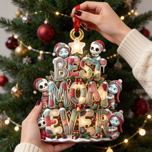 Load image into Gallery viewer, "Best Mom Ever" - Personalized Little Spooky Christmas Crew Ornament - Custom Gift for Parents, Grandparents, and Caregivers
