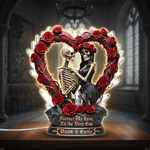 Load image into Gallery viewer, Forever My Love, Til the Very End - Personalized Couples Acrylic Light Box Light Box PopCulturePrints
