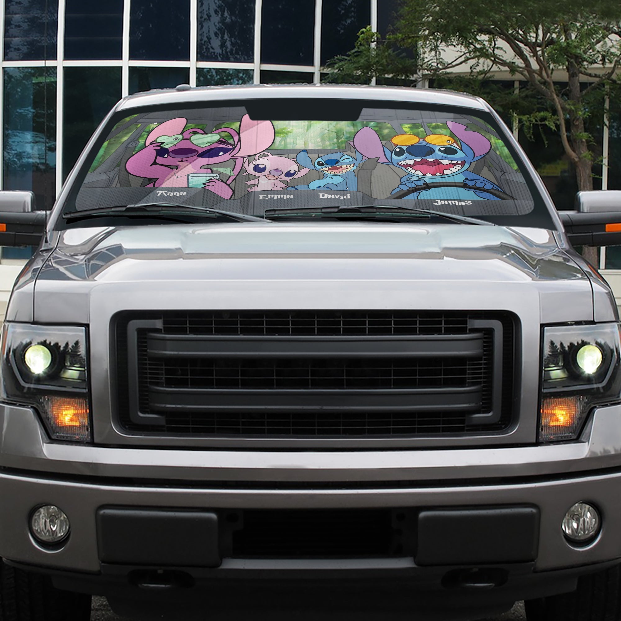 Custom Family Cartoon Windshield Sunshade Doormat PopCulturePrints