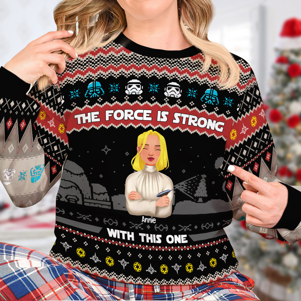 Personalized Star Wars Inspired Christmas Sweater Ugly Christmas Sweater PopCulturePrints