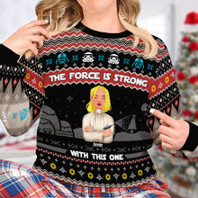 Load image into Gallery viewer, Personalized Star Wars Inspired Christmas Sweater Ugly Christmas Sweater PopCulturePrints
