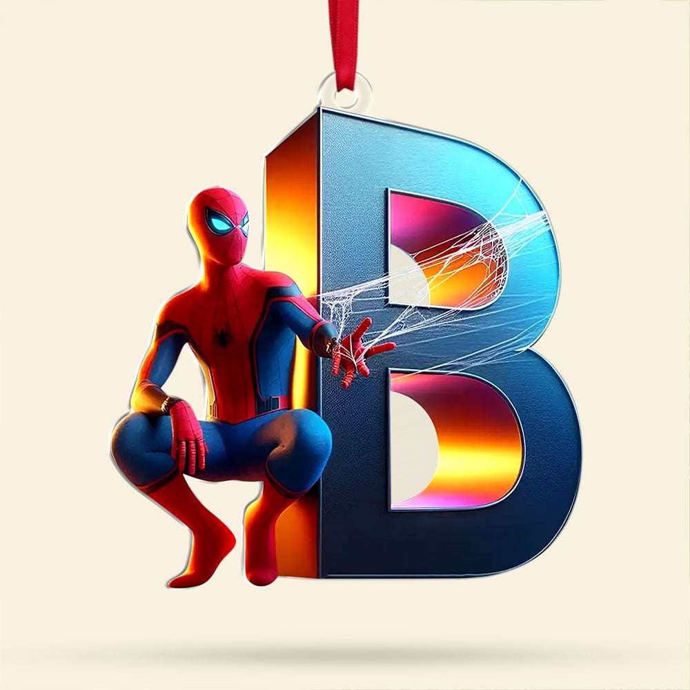 Personalized Superhero Letter Christmas Ornament Ornament PopCulturePrints