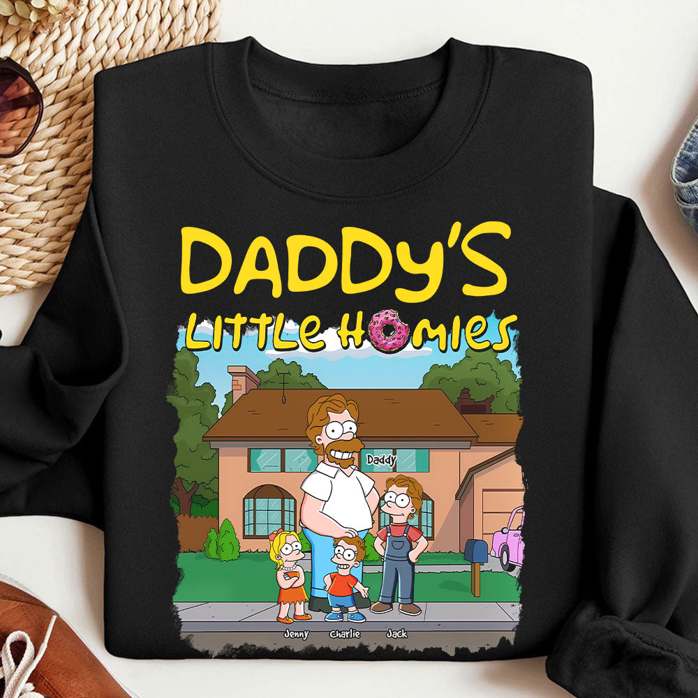 “Dad's Wildest Squad!” - Daddy's Little Homies Shirt - Personalized Gift for Dads & Grandpas Shirts PopCulturePrints