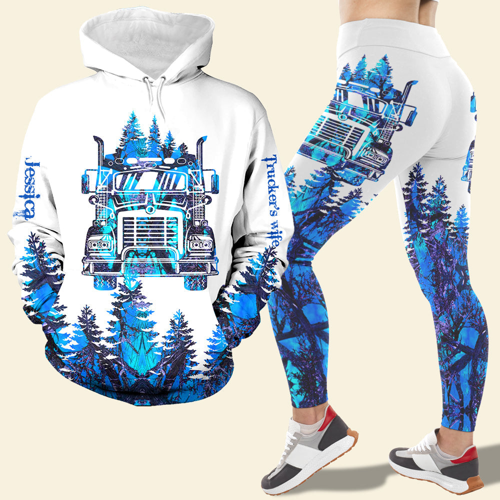 Customizable Trucker's Wife Hoodie & Leggings Set