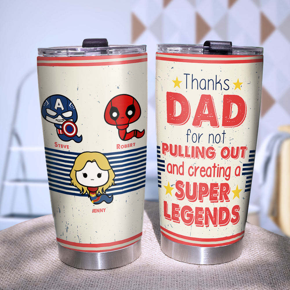 Super Legends Personalized Dad Tumbler