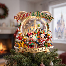 Load image into Gallery viewer, Merry &amp; Bright Family Tree Topper - Personalized Christmas Gifts for Loved Ones Ornament PopCulturePrints
