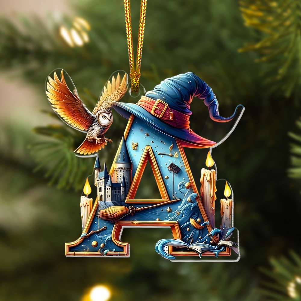 Personalized Movie Fan Alphabet Ornament - Magical 'A'