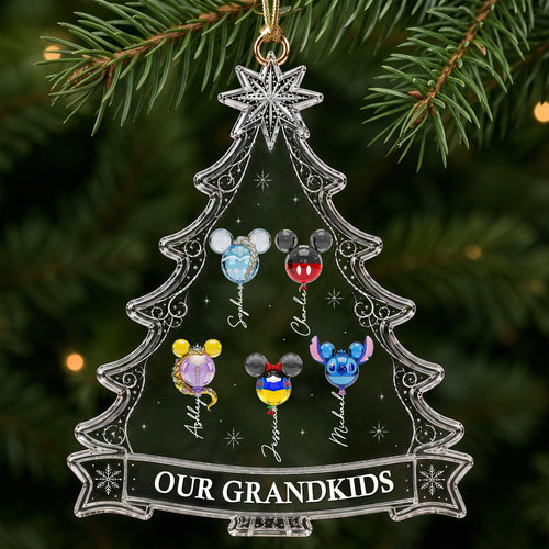 “Making Memories, One Ornament at a Time” - Personalized Grandkids Make Christmas Brighter Ornament - Custom Gift for Grandparents Ornament PopCulturePrints
