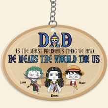 Load image into Gallery viewer, One Piece Dad Keychain - Personalized Gift for Father&#39;s Day Keychains PopCulturePrints
