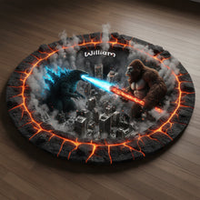 Load image into Gallery viewer, Unleash Epic Battles with Our Monster Battle Doormat - Personalized Gift for Movie Fans Doormat PopCulturePrints
