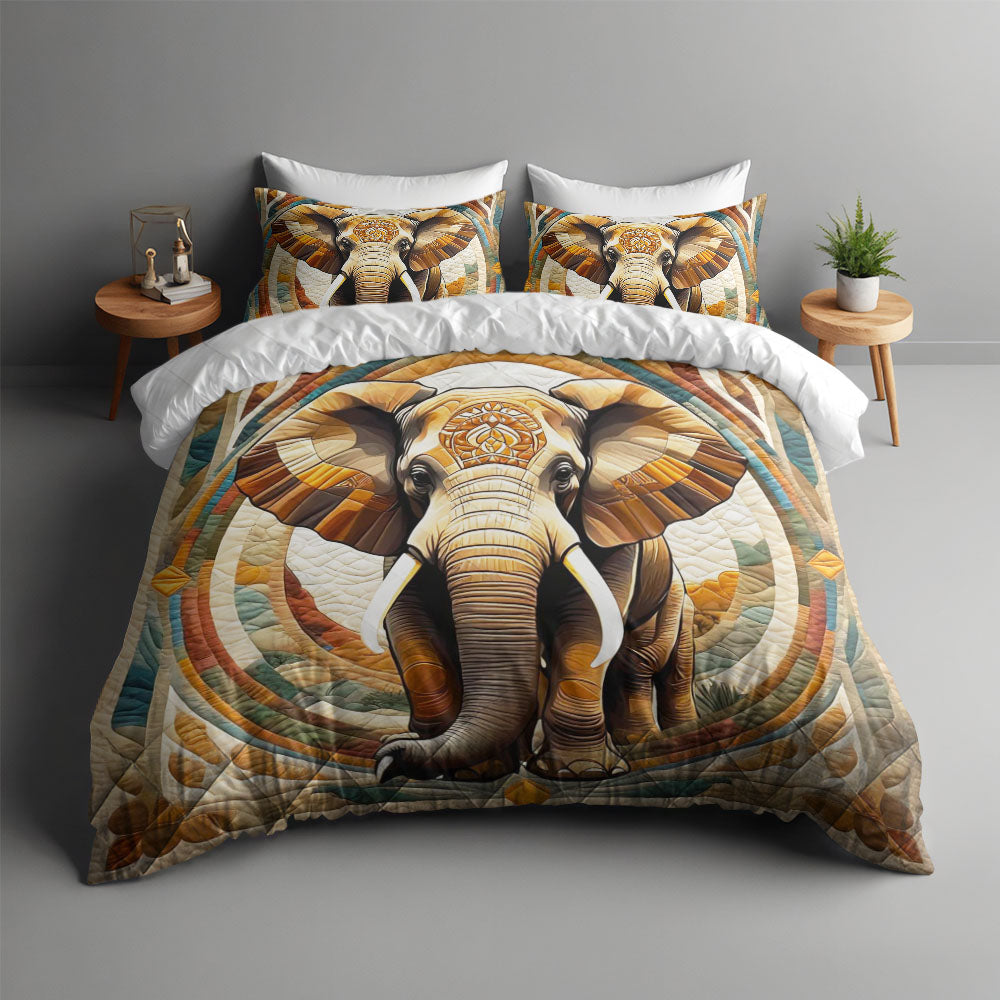 Personalized Elephant Lover Quilt Bed Set Blanket PopCulturePrints