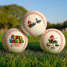Load image into Gallery viewer, &quot;Super Daddio: You Are the Tops!&quot; - Personalized Baseball for Father&#39;s Day - Custom Gift for Dads and Kids Baseball PopCulturePrints
