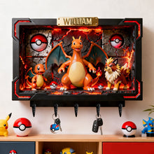 Load image into Gallery viewer, “Capture the Adventure!” - Pocket Monster Acrylic Key Hanger - Personalized Gift for Movie &amp; Game Lovers Key Hanger PopCulturePrints
