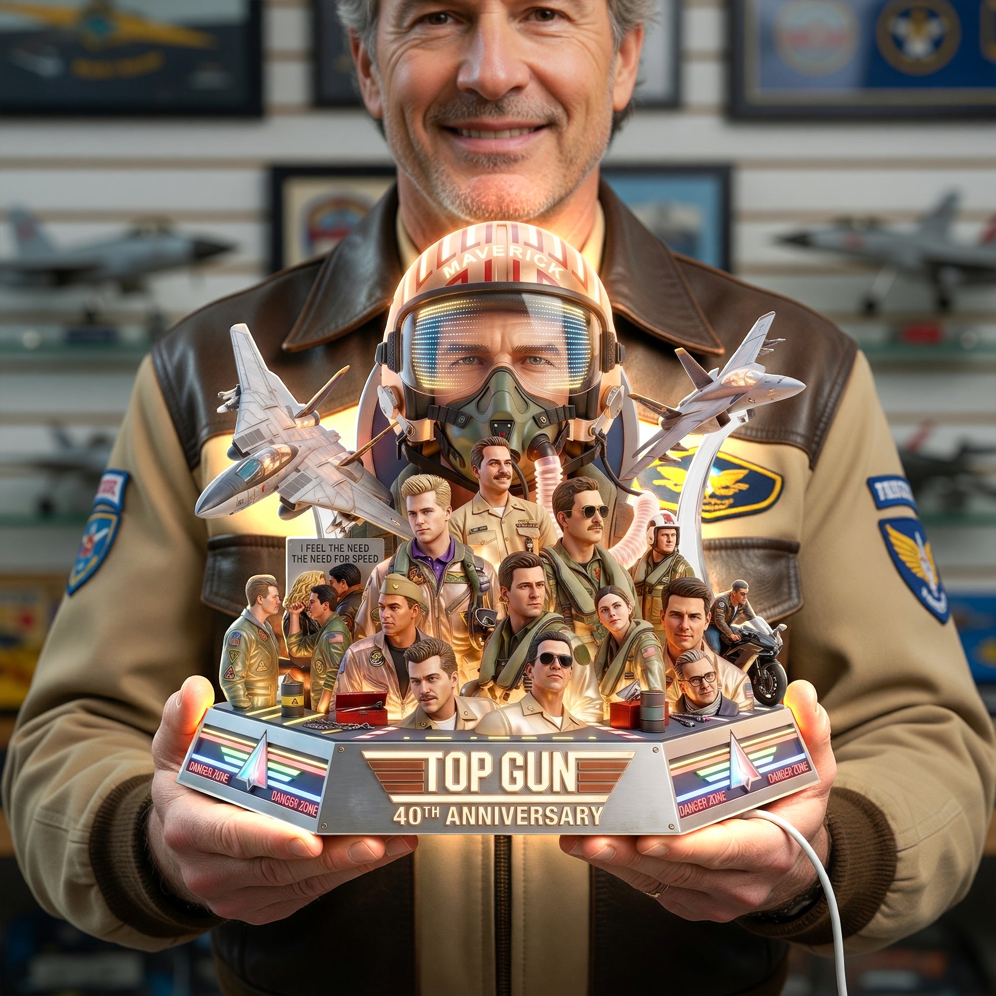 40 Years of Sky Legends Lightbox - Personalized Anniversary Gift for Top Gun Fans Light Box PopCulturePrints