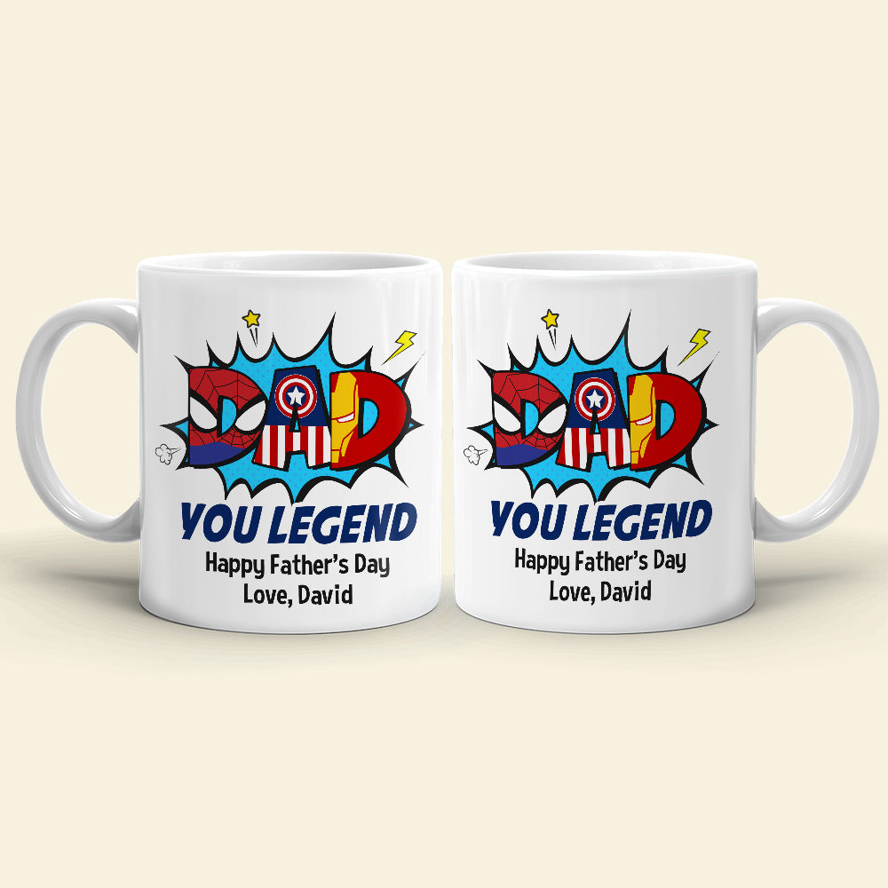 Superhero Dad Personalized Father's Day Mug Coffee Mug PopCulturePrints