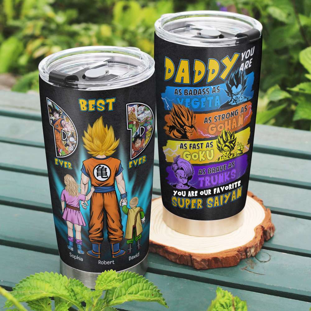 Daddy: Our Super Saiyan Hero Personalized Tumbler