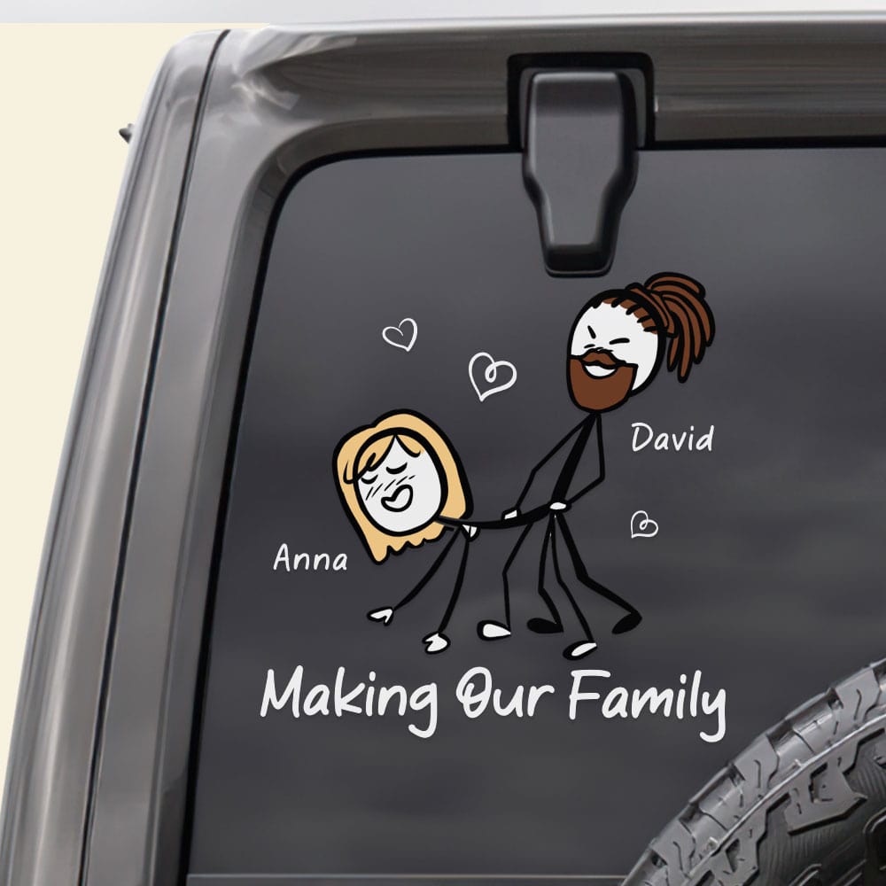 Personalized Couples Car Decal - Making Our Family Decal Sticker PopCulturePrints