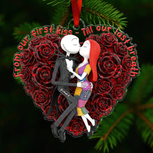 Load image into Gallery viewer, From Our First Kiss - Spooky Love Christmas Ornament | Personalized Gifts for Couples Ornament PopCulturePrints
