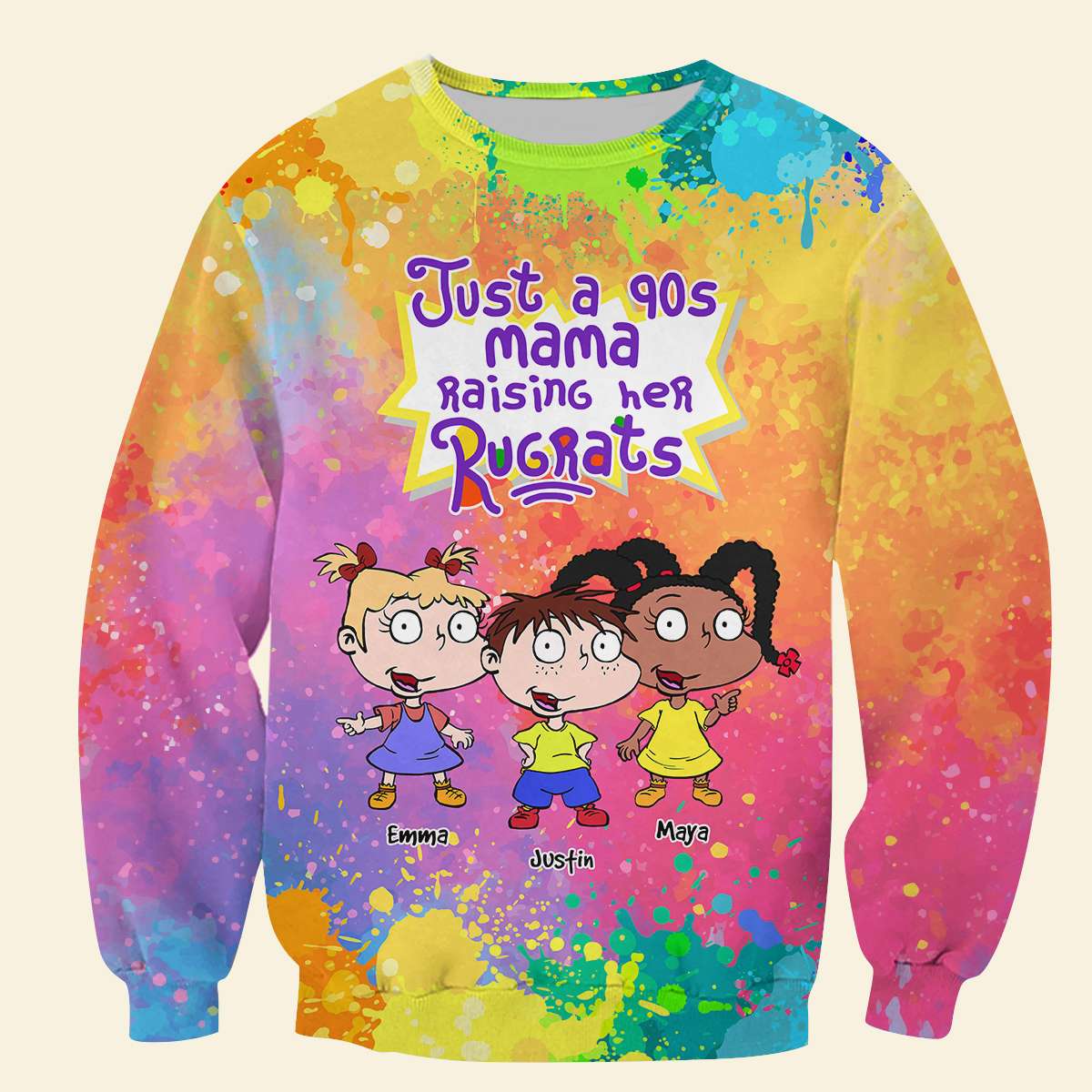 90s Mom Rugrats Personalized T-Shirt for Mother's Day AOP Products PopCulturePrints