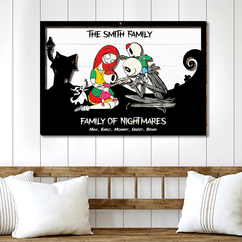 Personalized Horror Family Wood Sign Wood Sign PopCulturePrints
