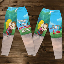 Load image into Gallery viewer, Personalized Romantic Couple Sweatpants - Hugging Design Shorts and Pants PopCulturePrints
