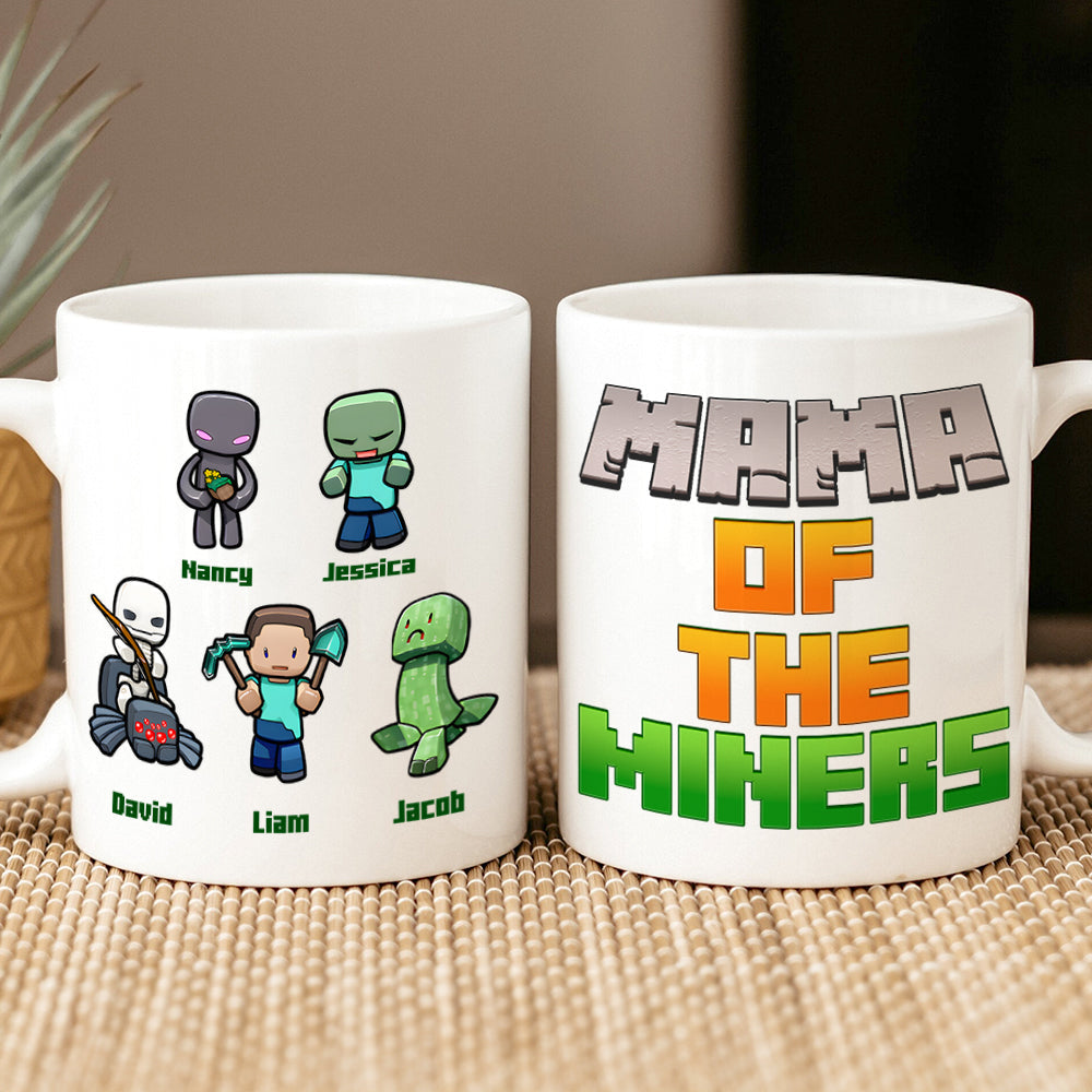 Personalized Mama of the Miners Coffee Mug - Custom Gift for Moms Coffee Mug PopCulturePrints