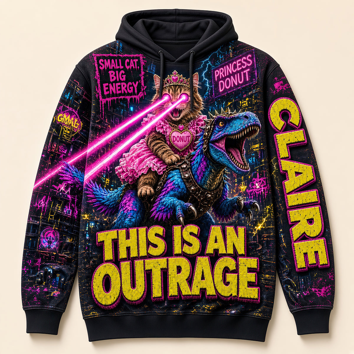 This is an Outrage - Personalized Subterranean Quest Graphic Shirt for Cat Lovers