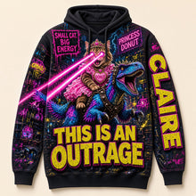 Load image into Gallery viewer, This is an Outrage - Personalized Subterranean Quest Graphic Shirt for Cat Lovers
