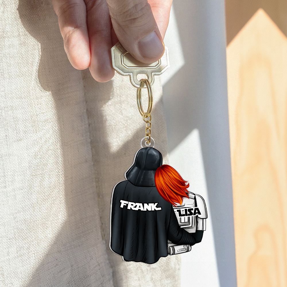 Custom Couple Keychain - Personalized Love Token Keychains PopCulturePrints